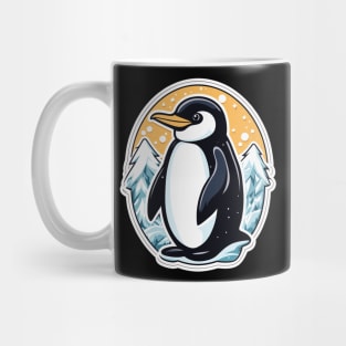 Penguin Christmas Illustration Mug